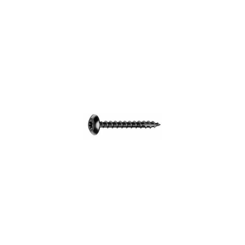 Schroeven Rocket minivybac zwart scharnier 6x50mm, 8 stuks.