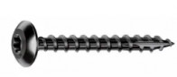 Schroeven Rocket minivybac zwart scharnier 6x50mm, 8 stuks.