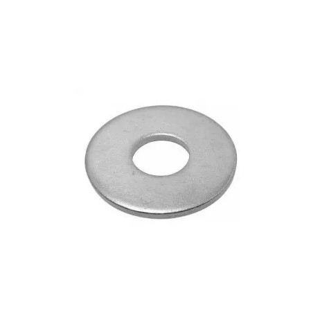 Rondella piatta larga in acciaio zincato, 10 mm, 15 pezzi.