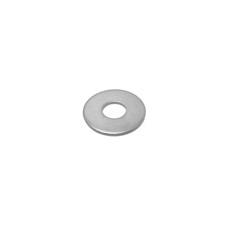 Brede platte ring van gegalvaniseerd staal 14 mm, 6 stuks.