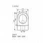 ALLIA Eden toiletzitting hartafstand 135 mm, wit