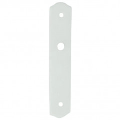 Plato individual de porcelana blanca sin agujeros.