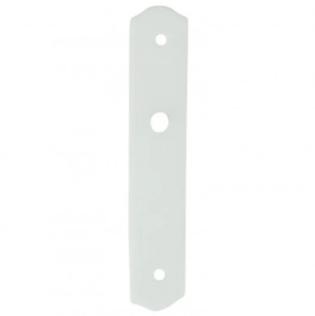 Single porcelain plate handle without hole, white
