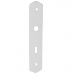 Plaque simple en porcelaine poignée trou serrure, blanche DT 150130