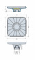 PVC sifonschaal 40 x 40 cm met adapter, lichtgrijs