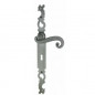 Set on gray iron plate rooster lock.