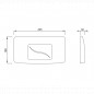 Witte GALA bedieningsplaat voor inbouw hangtoilet, enkel volume Witte GALA bedieningsplaat voor inbouw hangtoilet, enkel volume