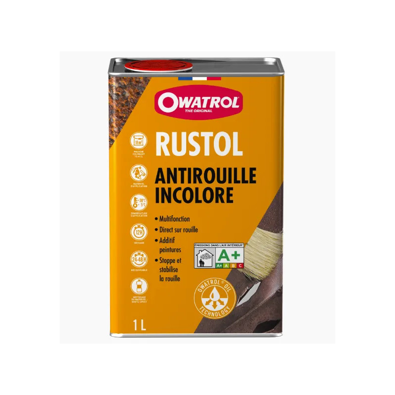 Colorless rust inhibitor RUSTOL, 1L can. Colorless rust inhibitor RUSTOL, 1L can.