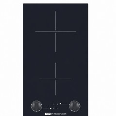 Piano cottura in ceramica nera 29x51cm con maniglie.