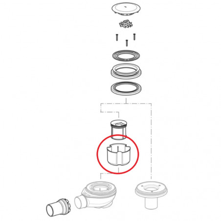 Gummitasse für GEBERIT Duschabfluss, Siphonschale 50 mm