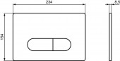 OLEAS bedieningspaneel voor wandclosets met twee volumes, wit.