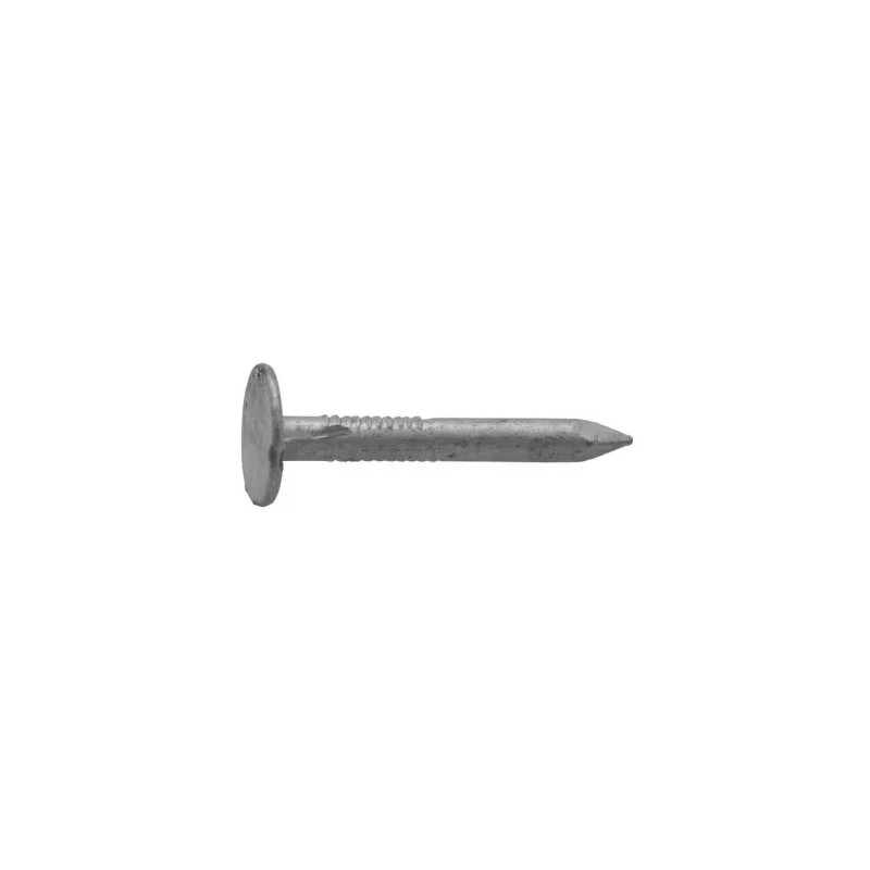 Brede punt met platte kop van gegalvaniseerd staal, 2.4x27mm, 280g.