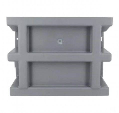 Réhausse seul PVC pour courette anglaise, hauteur 18 cm, 26 x 13,5 cm, gris clair