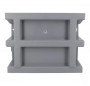 PVC enkel stootbord voor Engelse binnenplaats, hoogte 18 cm, 26 x 13,5 cm, lichtgrijs