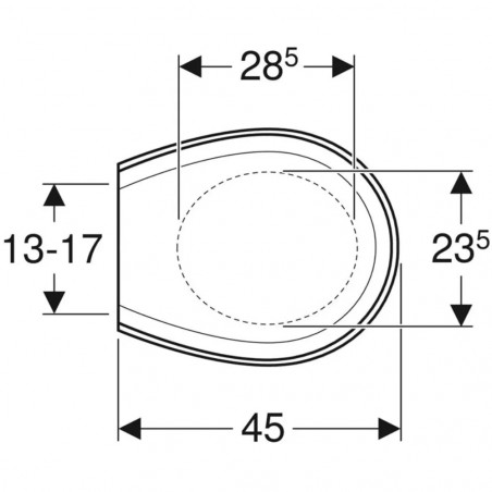 Toilet seat Geberit cuvette Publica underside fixing, white