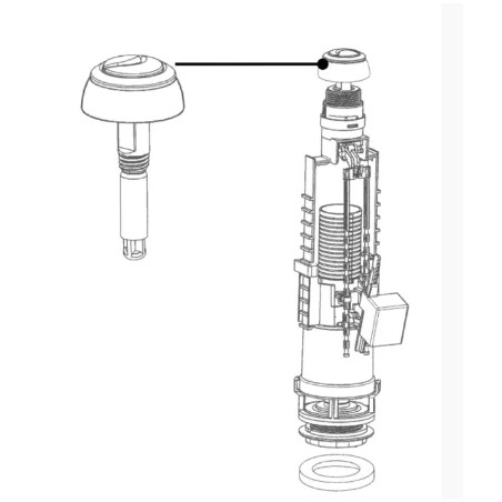 Chrome-plated double pushbutton for model 36A Skipper SIAMP.