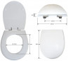 Veneto toiletzitting PORCHER, wit