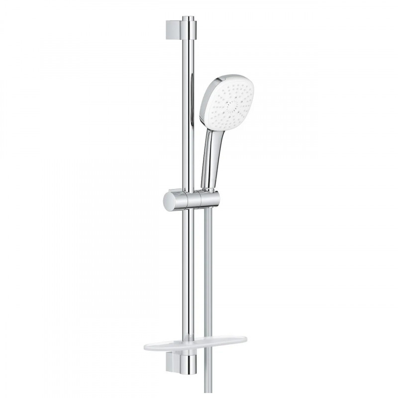 Doucheglijstang en planchet TEMPESTA CUBE 110, 3 stralen