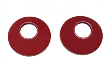 Rosace conique bombée à visser 20x27, diamètre 69 mm, epoxy rouge (la paire)