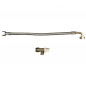 1/2" stopkraan voor inbouwreservoir met 3/8" haakse slang, lengte 350 mm