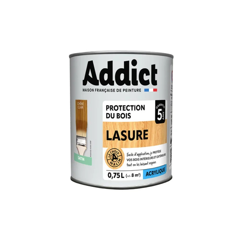 Acrylbeits 0.75L, licht eiken.