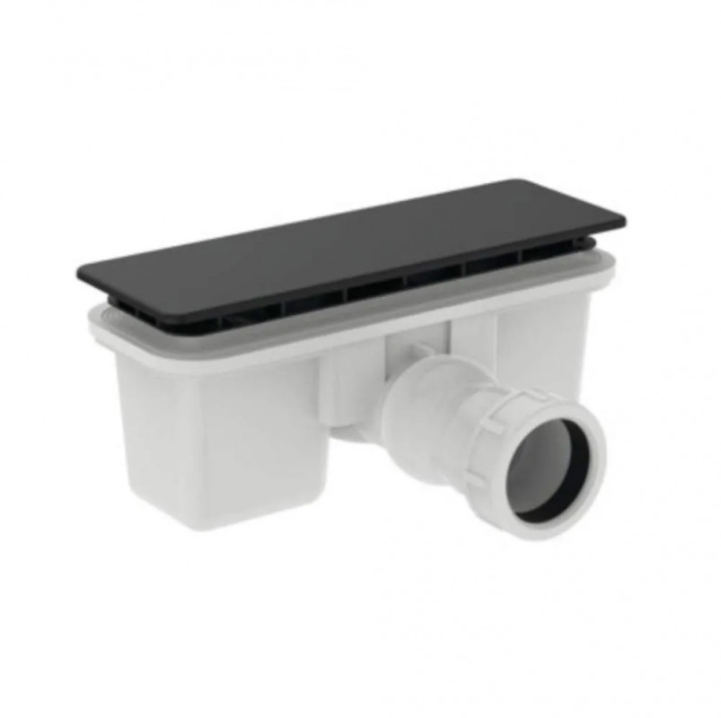 ULTRAFLAT NEW rectangular shower drain with matte black drain cover 19. ...