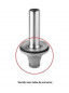 Kitchen sink drain without overflow pipe stainless steel diameter 121 mm for hole diameter 90 mm
