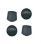 Wrap-around rubberen punt, diameter 12 mm, 4 stuks.