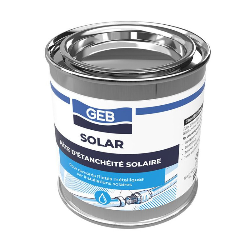 Afdichtpasta voor metalen fittingen op zonne-installaties.