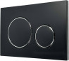 GEBERIT Sigma 20 tweevlaksplaat, mat zwart, glanzend chroom.