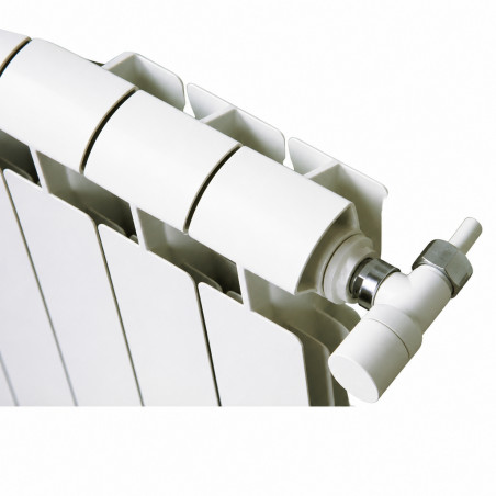 White aluminum cast central heating 2 elements KLASS 600, 264w GLOBAL 2xKLASS600B - Image 3/4
