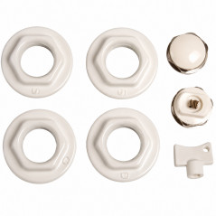 Accessoireset voor witte radiator nummer 46 GLOBAL R9.B2140