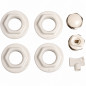 Verloopstukken 26x34,15x21, pluggen en ontluchtersleutel voor witte radiator Verloopstukken 26x34,15x21, pluggen en ontluchtersleutel voor witte radiator