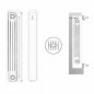 Central heating aluminum cast iron 11 elements white KLASS 500, 1276w