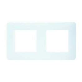Placa de cubierta 2 postes Blanco Brillante - DEBFLEX - Référence fabricant : 742002