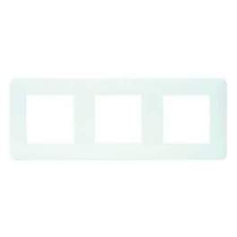 Placa de cubierta 3 postes Blanco Brillante - DEBFLEX - Référence fabricant : 742003