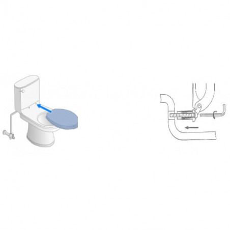 Equivalent seat Marly 1 SELLES white, horizontal fixing