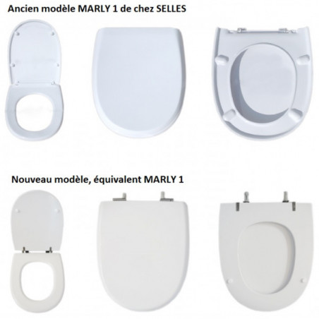 Equivalent seat Marly 1 SELLES white, horizontal fixing