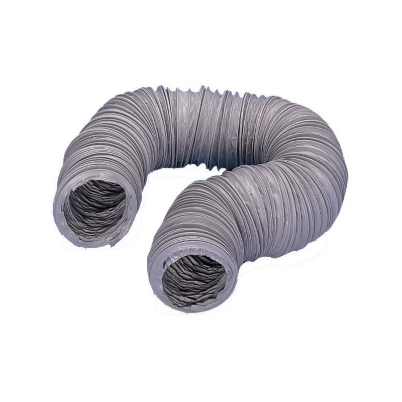 Grijze pvc flexibele mantel, diameter 80 mm, lengte 6 meter