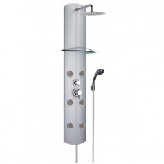 Totem Alu multifunction shower column, mechanical mixer, aluminum