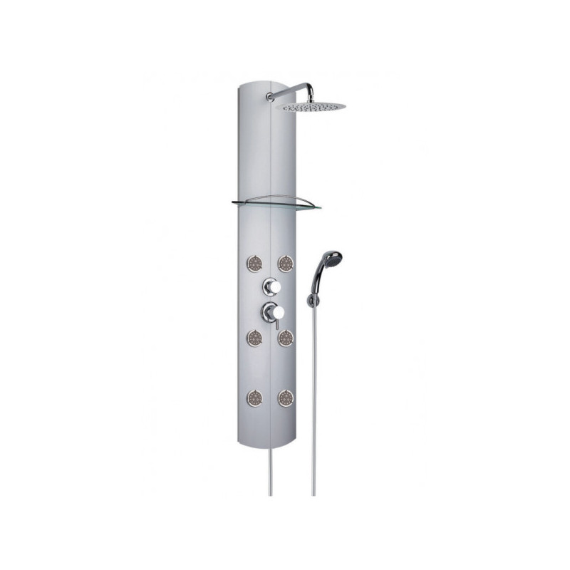 Totem Alu multifunctionele douchekolom, mechanische mengkraan, aluminium