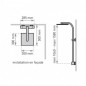 Thermostatic shower column "Touareg" NF, solid chrome-plated brass, adjustable height Thermostatic shower column "Touareg" NF, solid chrome-plated brass, adjustable height