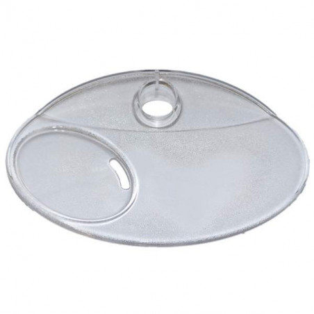 Crystal soap dish for 22 mm diameter shower rail