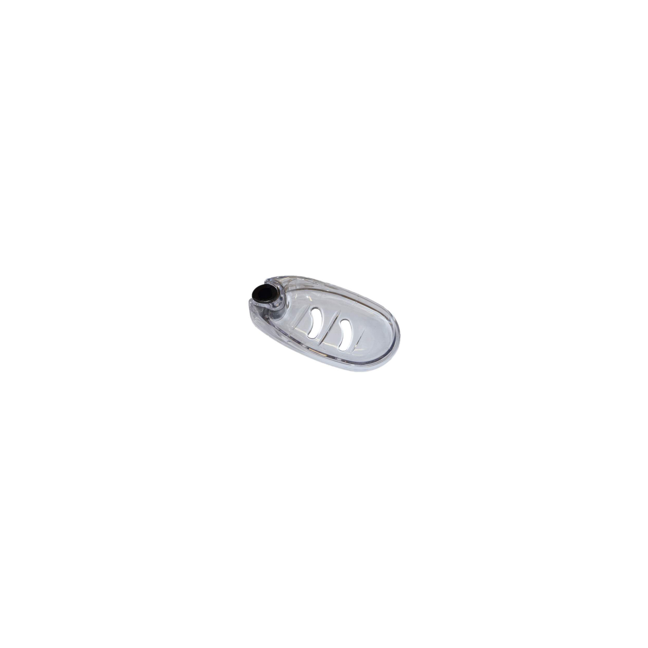 Crystal soap dish for 18 mm diameter shower rail