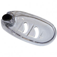 Crystal soap dish for 18 mm diameter shower rail