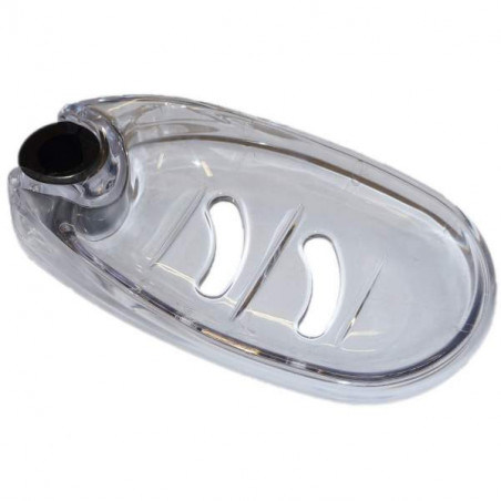 Jabonera de cristal para barra de ducha de 18 mm de diámetro