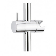 Cursore regolabile, supporto per soffione di design per asta doccia, D. 25 mm, cromo ABS
