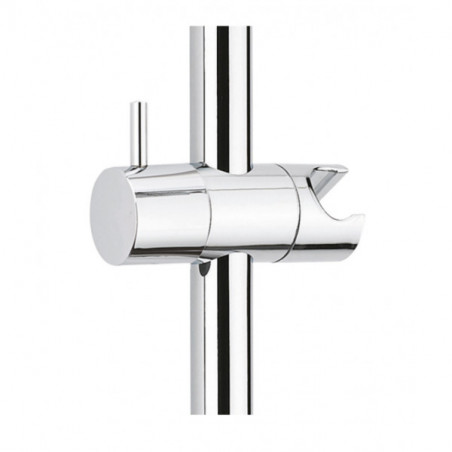Cursore regolabile, supporto per soffione di design per asta doccia, D. 25 mm, cromo ABS