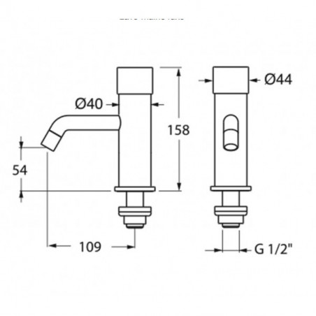 Miscelatore per lavabo LUXE CRISTINA con timer cromato
