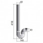 Single horizontal PVC siphon for washing machines